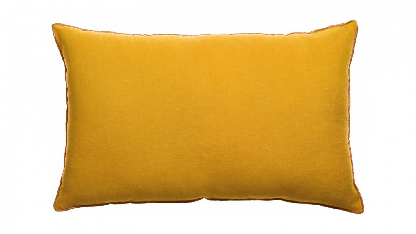 Coussin en lin mangue jaune 40 x 65 cm - Zeff Celeste