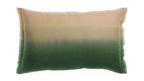 Coussin en lin effet dégradé vert épicéa 40 x 65 cm - Zeff Shade