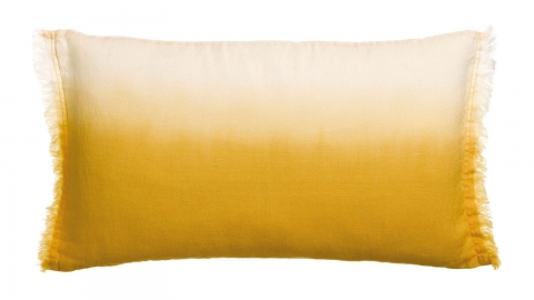 Coussin en lin effet dégradé bleu indigo 30 x 50 cm - Zeff Shade