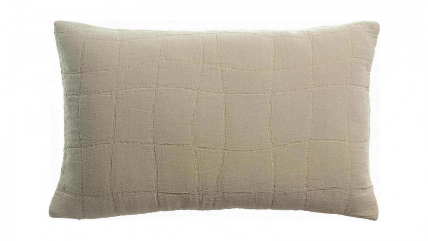 Coussin en coton lin écru 30 x 50 cm - Titou