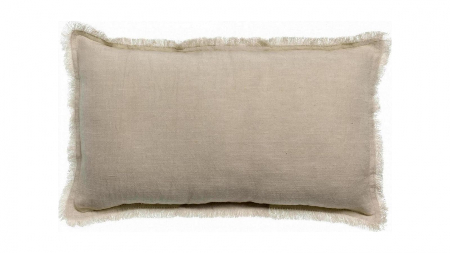 Coussin lin et coton lin écru 30 x 50 cm - Laly