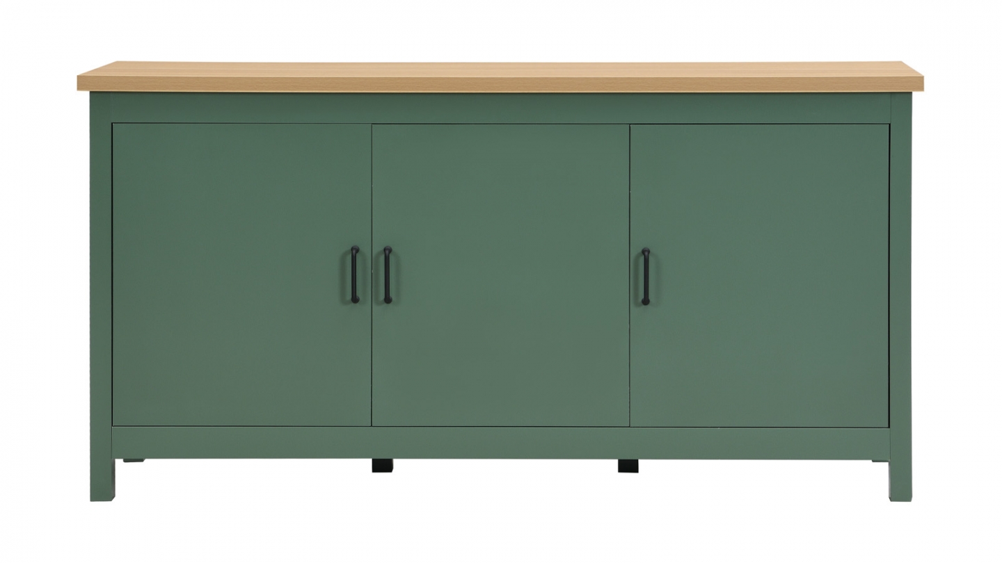 Buffet 3 portes vert 160 cm - Sana