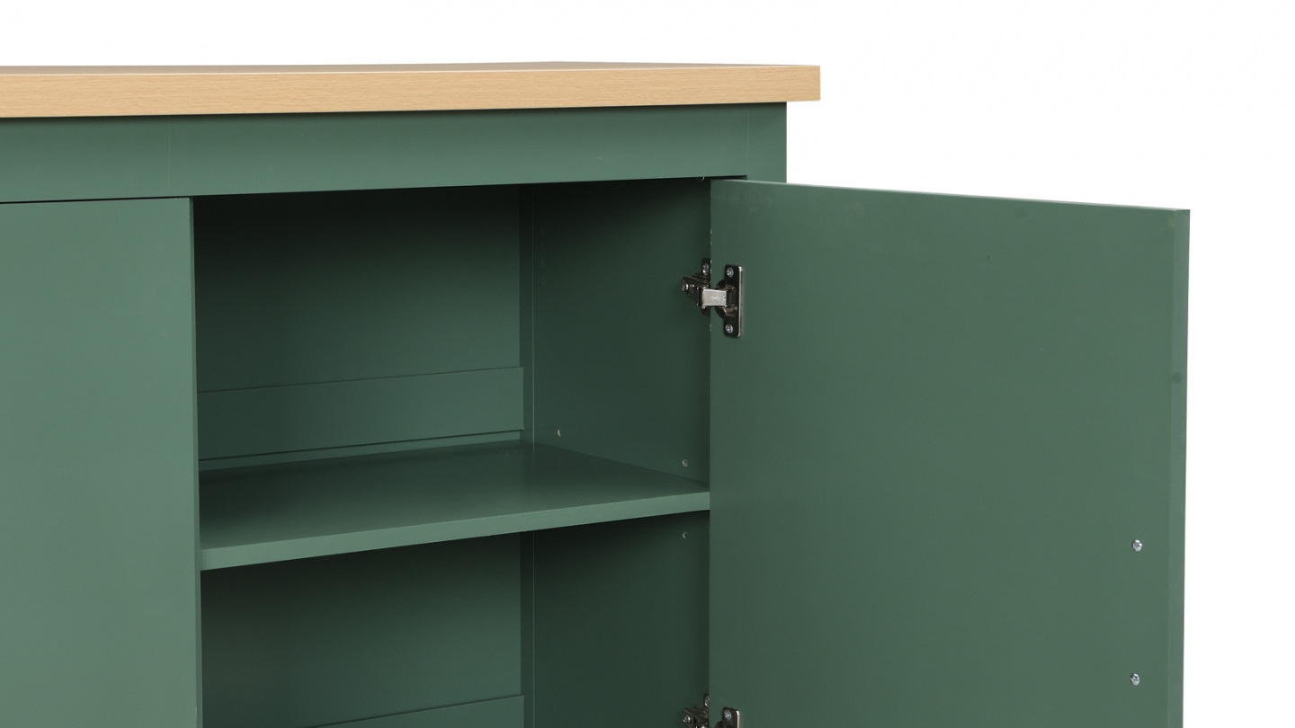 Buffet 3 portes vert 160 cm - Sana