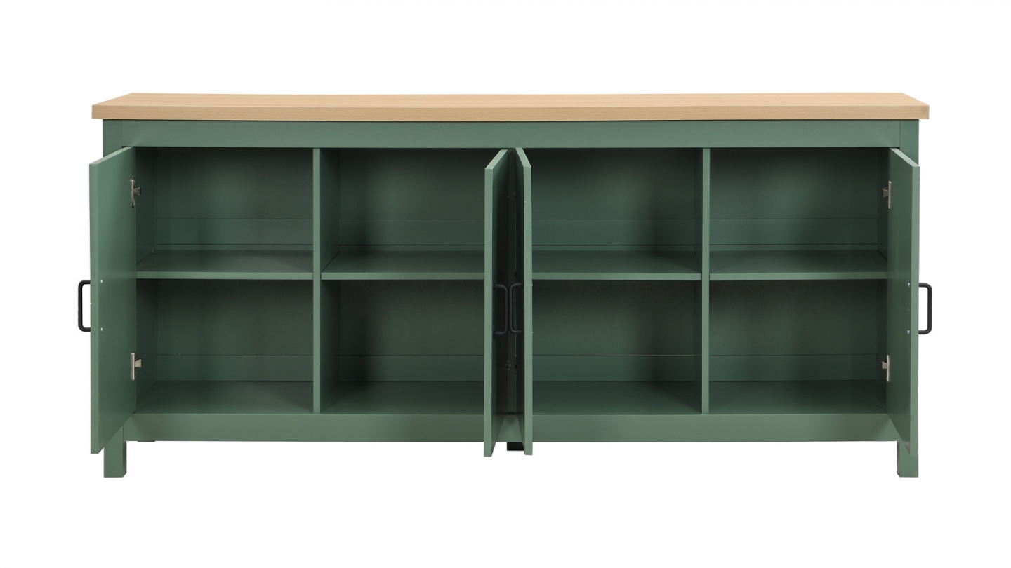 Buffet 4 portes vert 180 cm - Sana