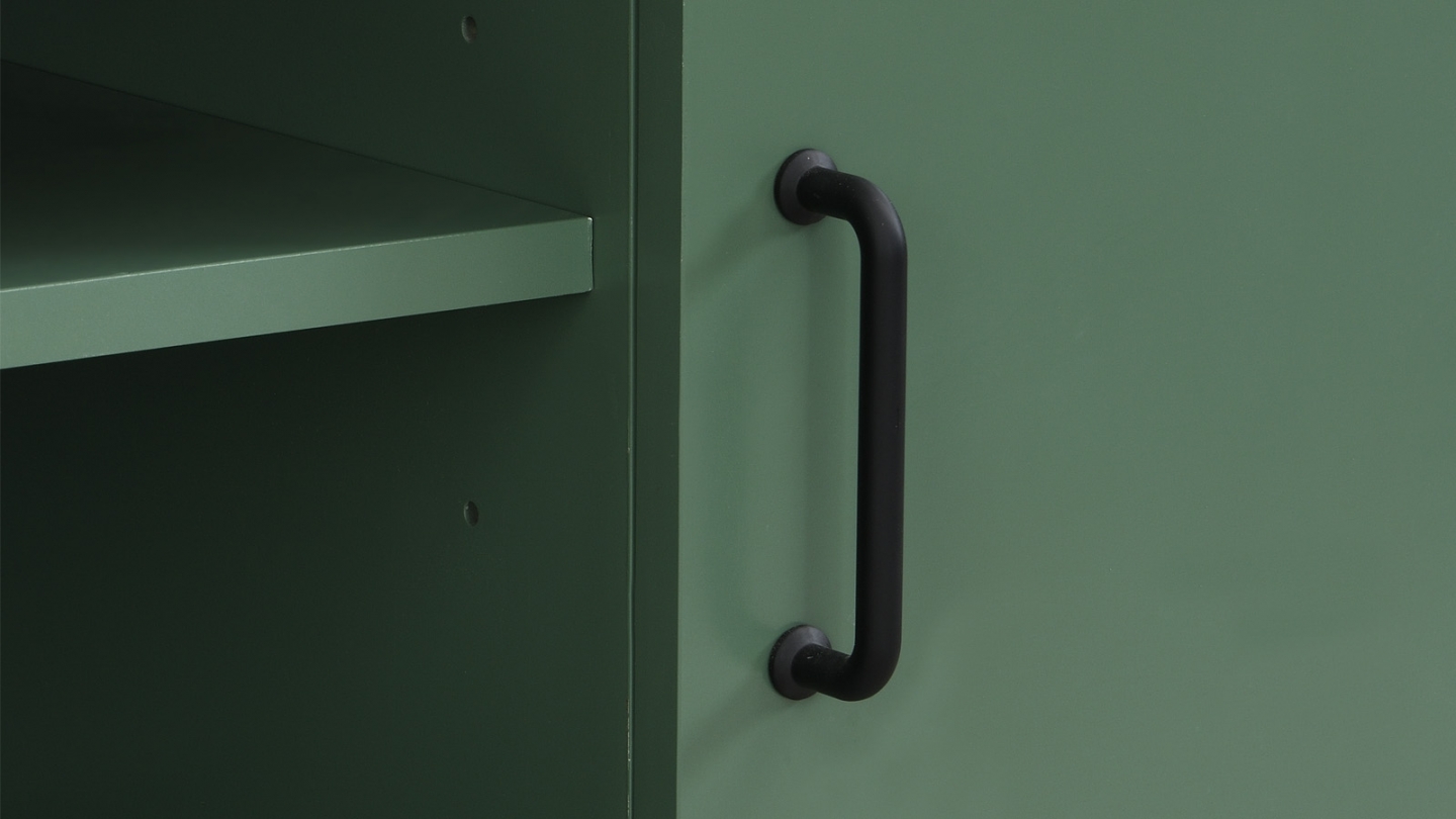 Meuble TV 2 portes vert 160 cm - Sana