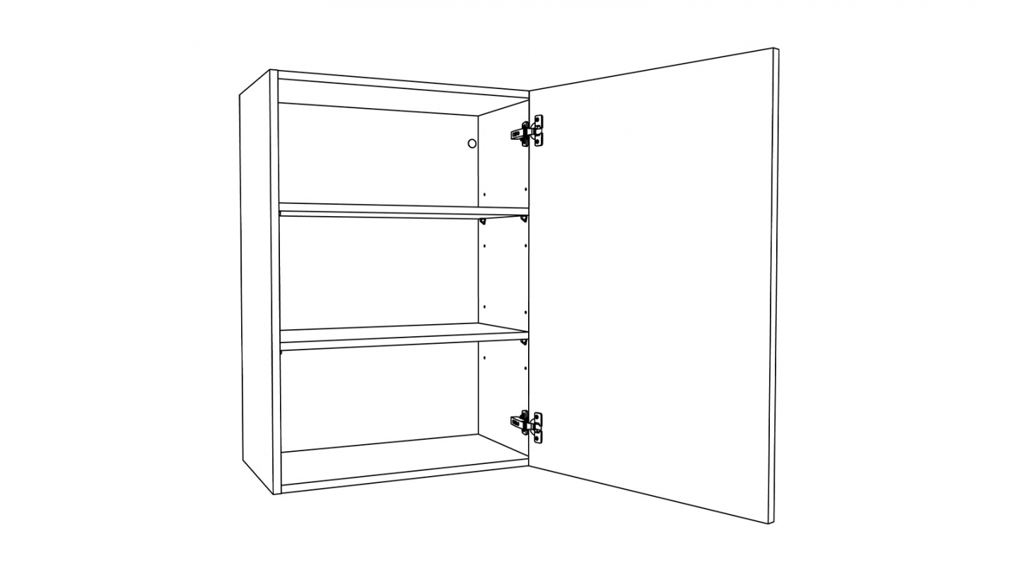 Ensemble de 6 meubles de cuisine - L. 185 cm - abricot - Luzia