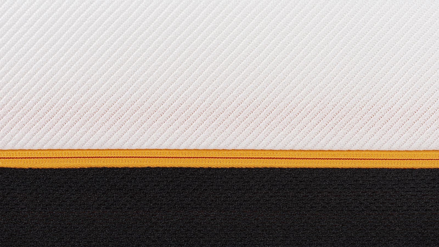 Ensemble Lit adulte 180x200cm avec tête de lit en tissu bouclé beige - Milo + Matelas mémoire de forme - Dual Confort