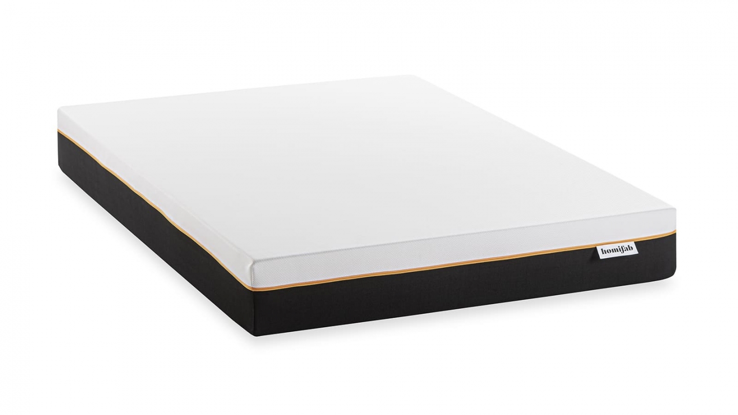 Ensemble Lit adulte 160x200cm avec tête de lit en velours beige - Milo + Matelas mémoire de forme - Dual Confort