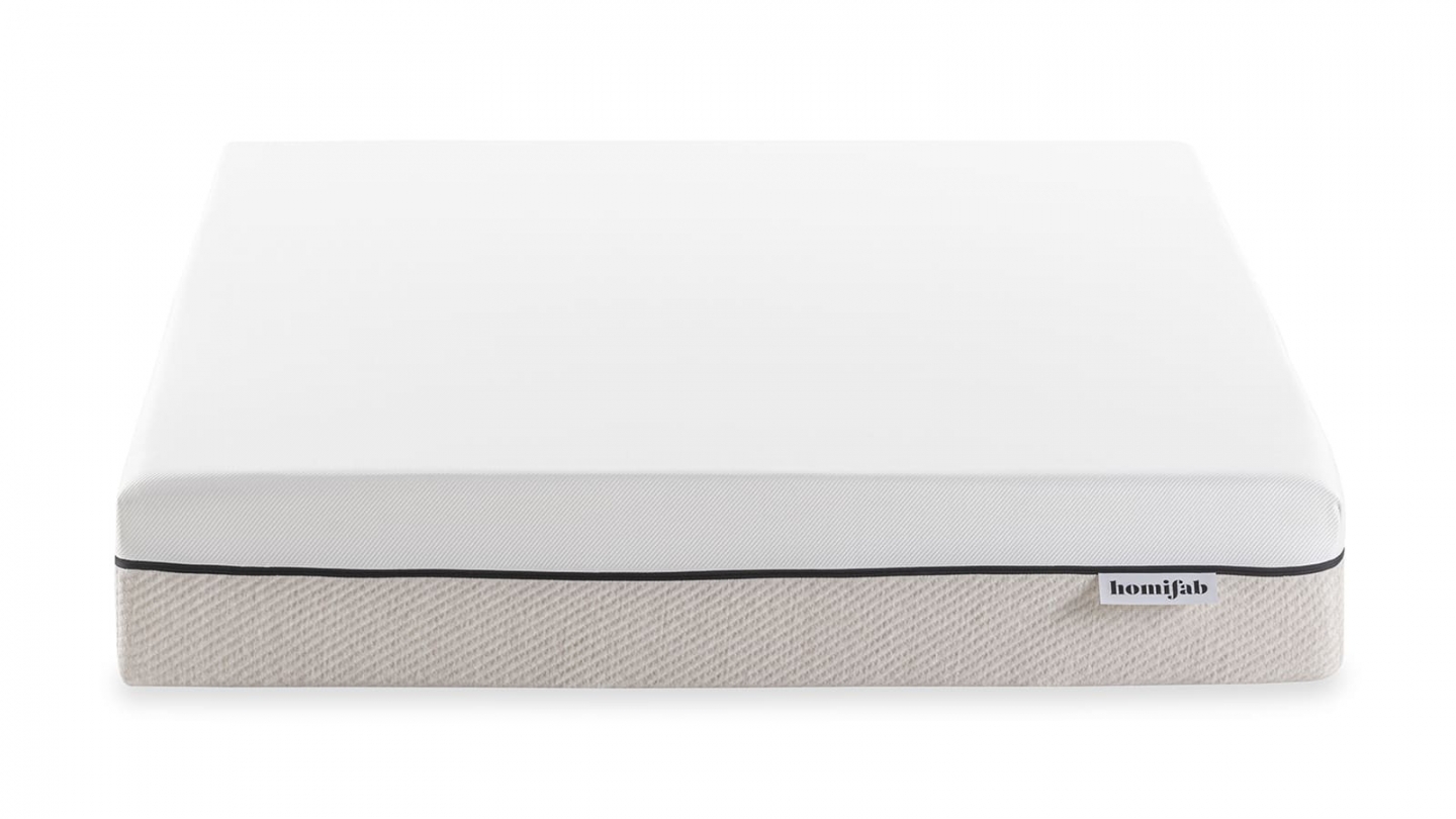 Ensemble Lit adulte 140x190cm avec tête de lit en tissu gris chiné - Milo + Matelas ressorts ensachés - Spring Elite