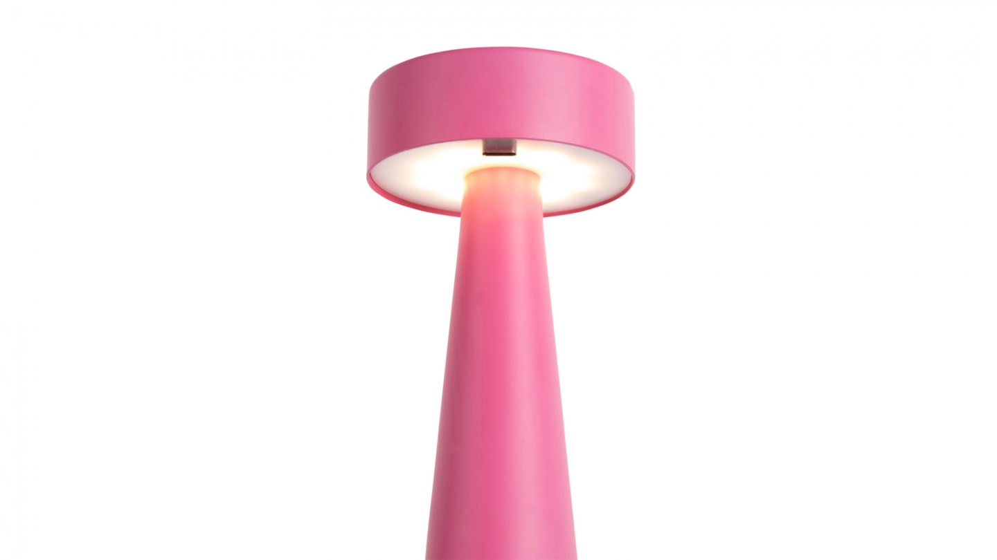 Lampe de table LED champignon rose - Mini LED
