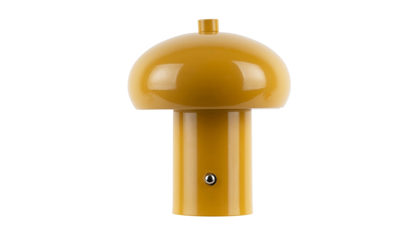 Lampe de table champignon LED jaune - Retro Seta
