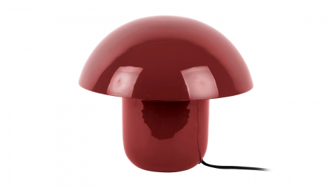 Lampe à poser champignon en métal émaillé rouge ocre - Fat Mushroom