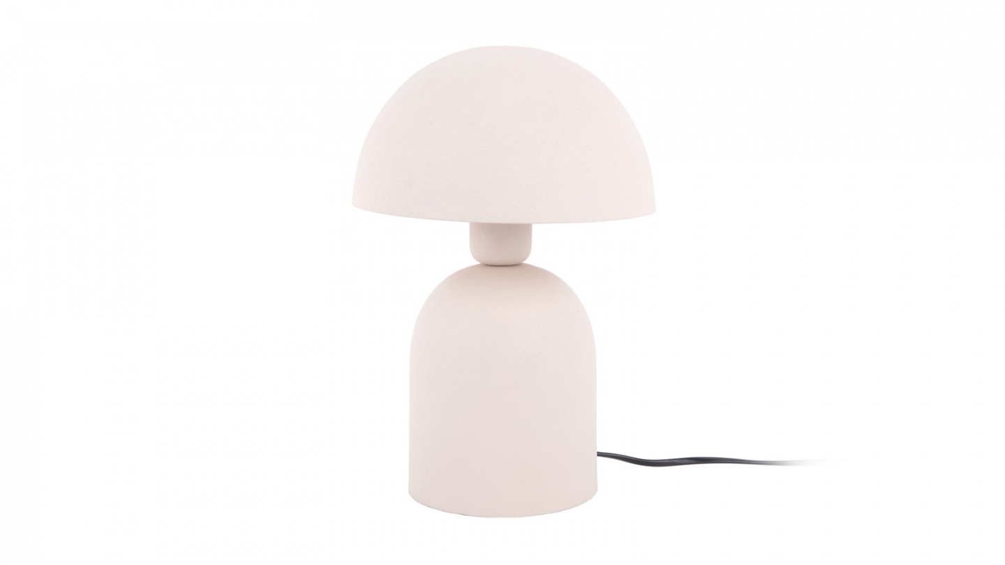 Lampe à poser champignon en métal gris chaud - Boaz