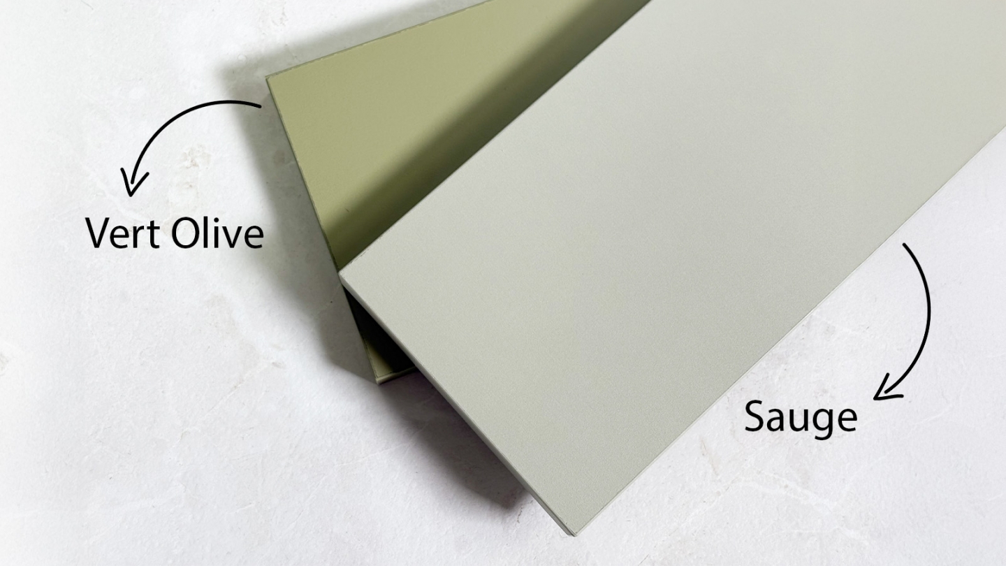 Meubles bas de cuisine - L. 245 cm - vert olive - Luzia