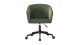 Fauteuil de bureau pivotant et réglable en hauteur en velours côtelé vert kaki - Marlo