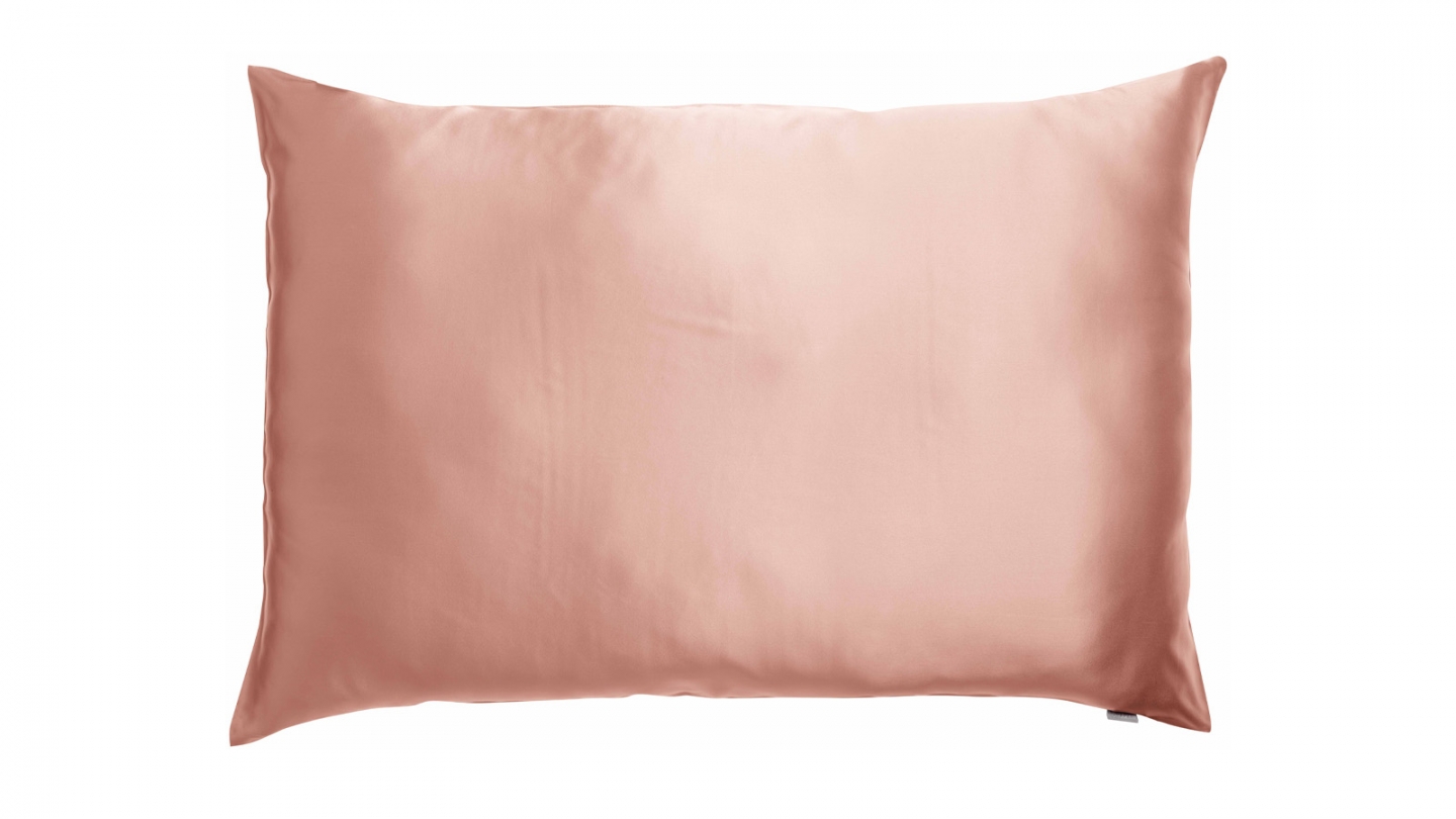 Lot de 2 Taies d'oreiller en soie rose nude 50 x 75 cm - Ashley