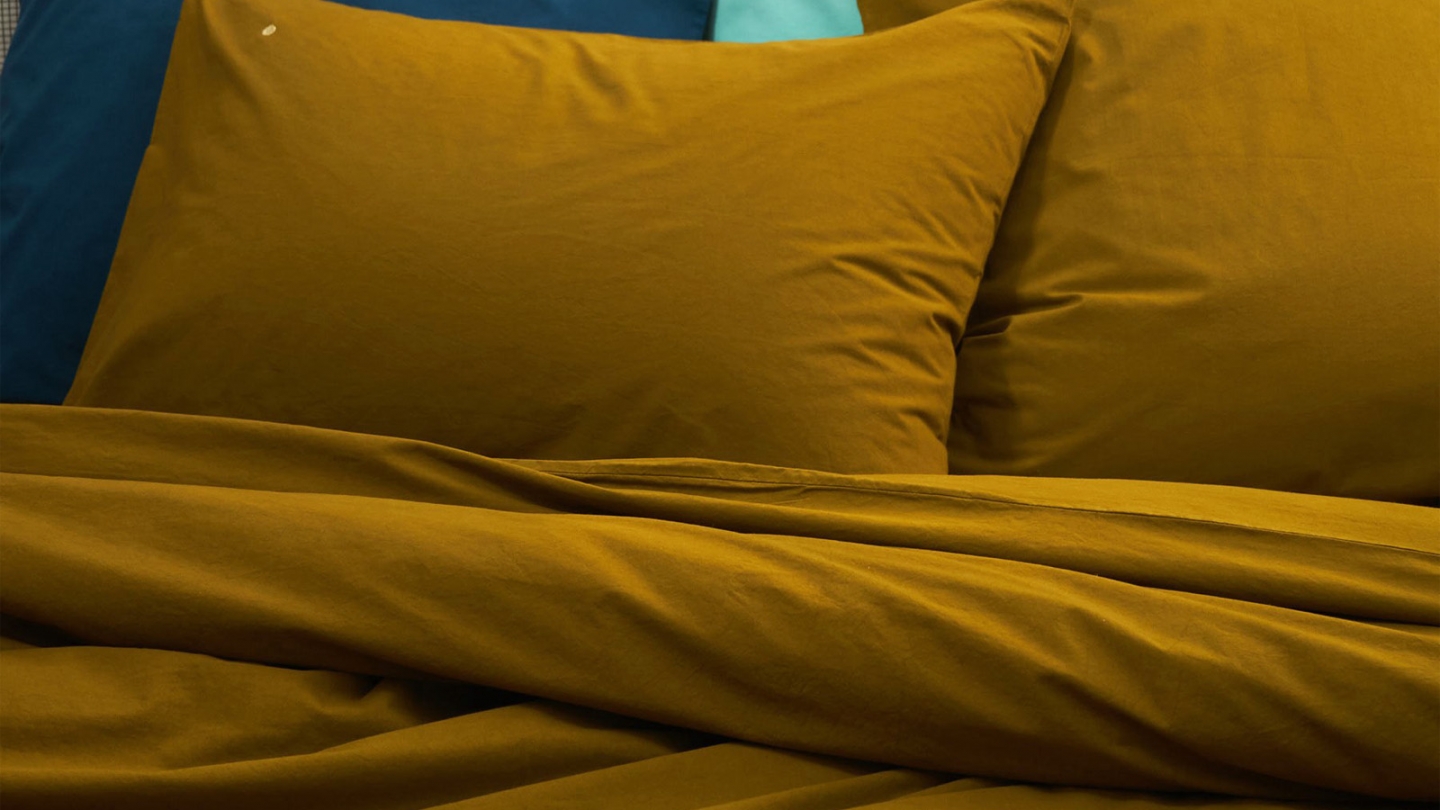 Lot de 2 Taies d'oreiller en coton bio Jaune 70 x 50 cm - Celeste