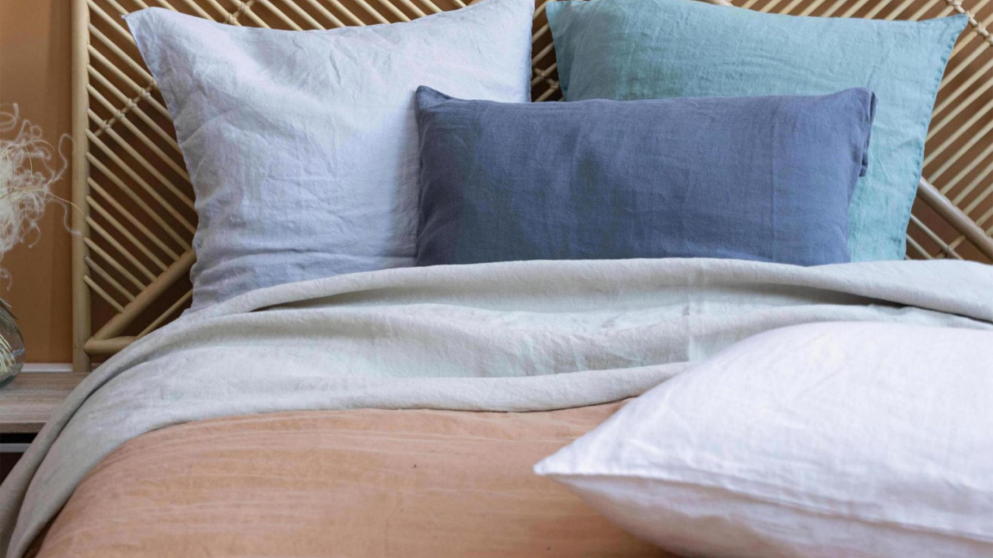 Housse de couette en chanvre Vert 240 x 220 cm - Kala