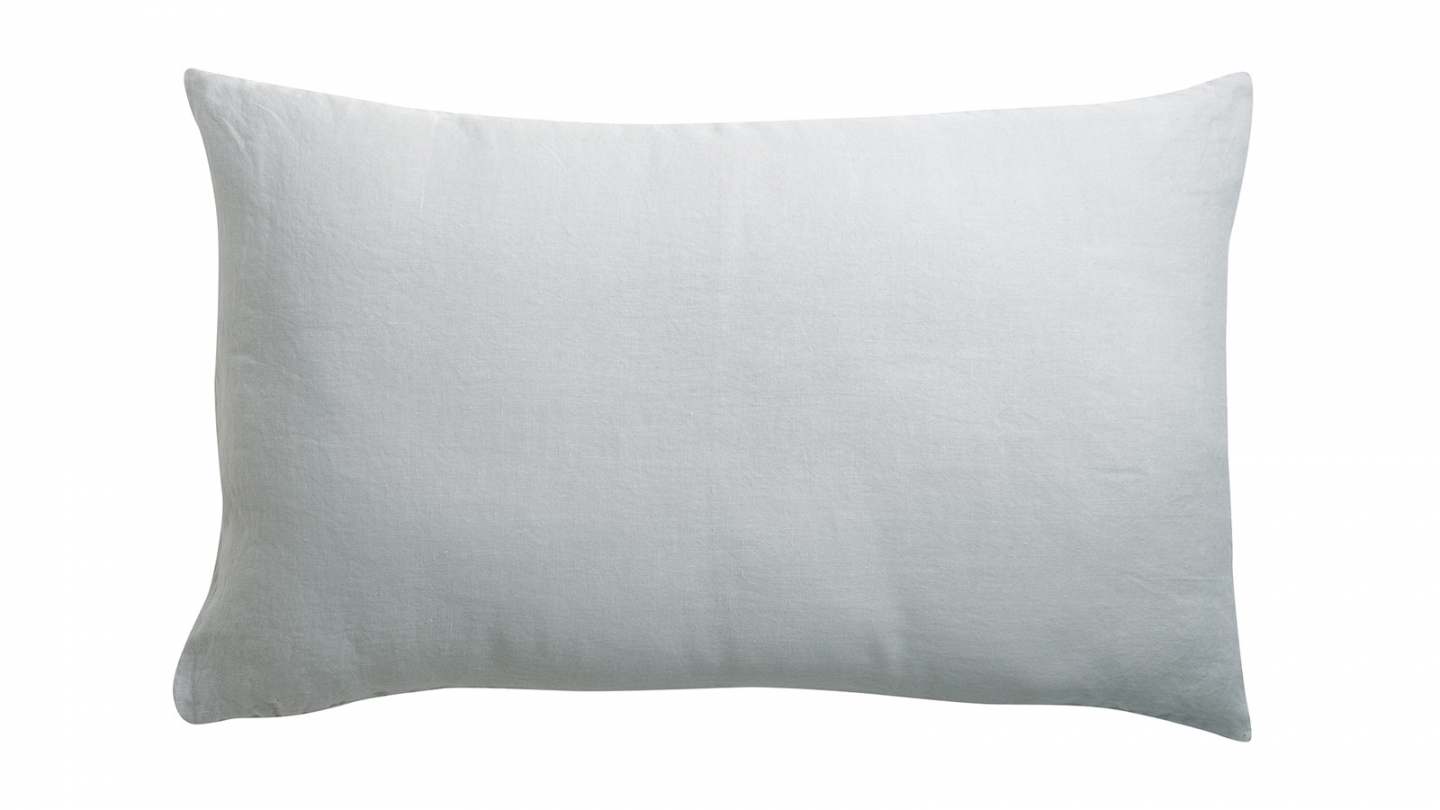 Lot de 2 Taies d'oreiller en chanvre Gris 50 x 75 cm - Kala
