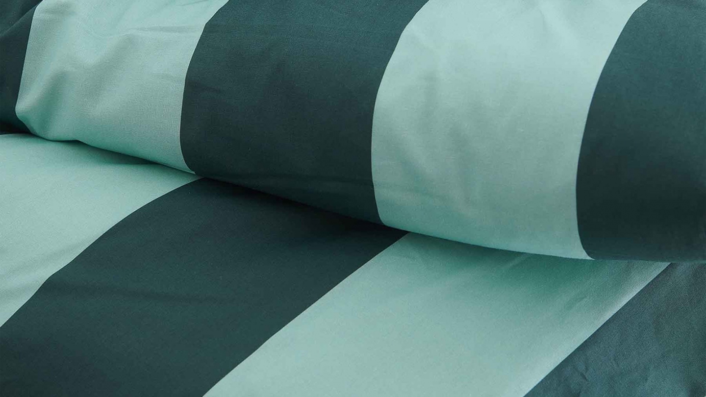 Housse de couette en coton bio rayée Bleu 220 x 240 cm - Malo