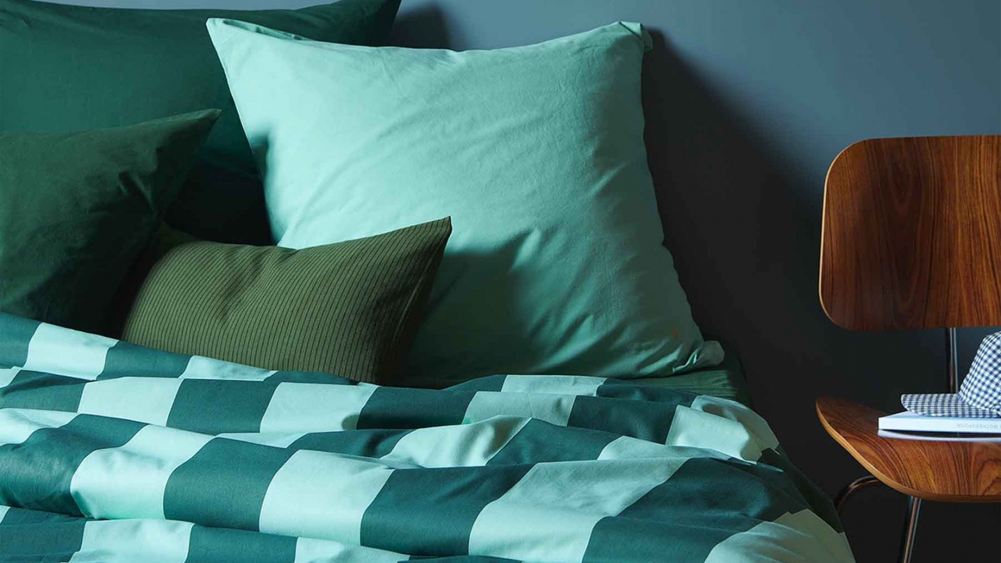 Housse de couette en coton bio rayée Bleu 240 x 260 cm - Malo