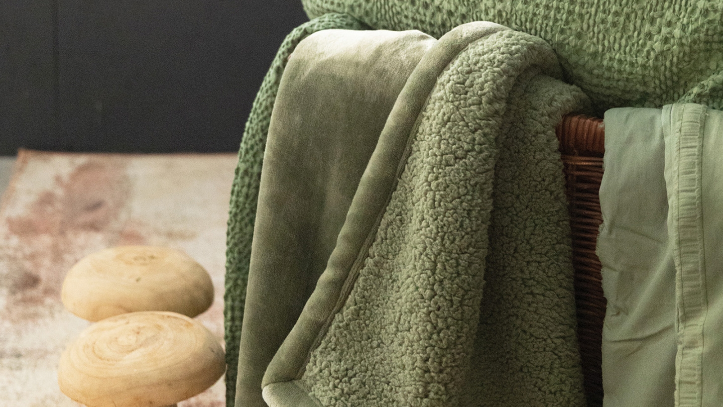 Jeté de lit Vert 220 x 240 cm - Michka Jeté de lit Vert 220 x 240 cm - Michka