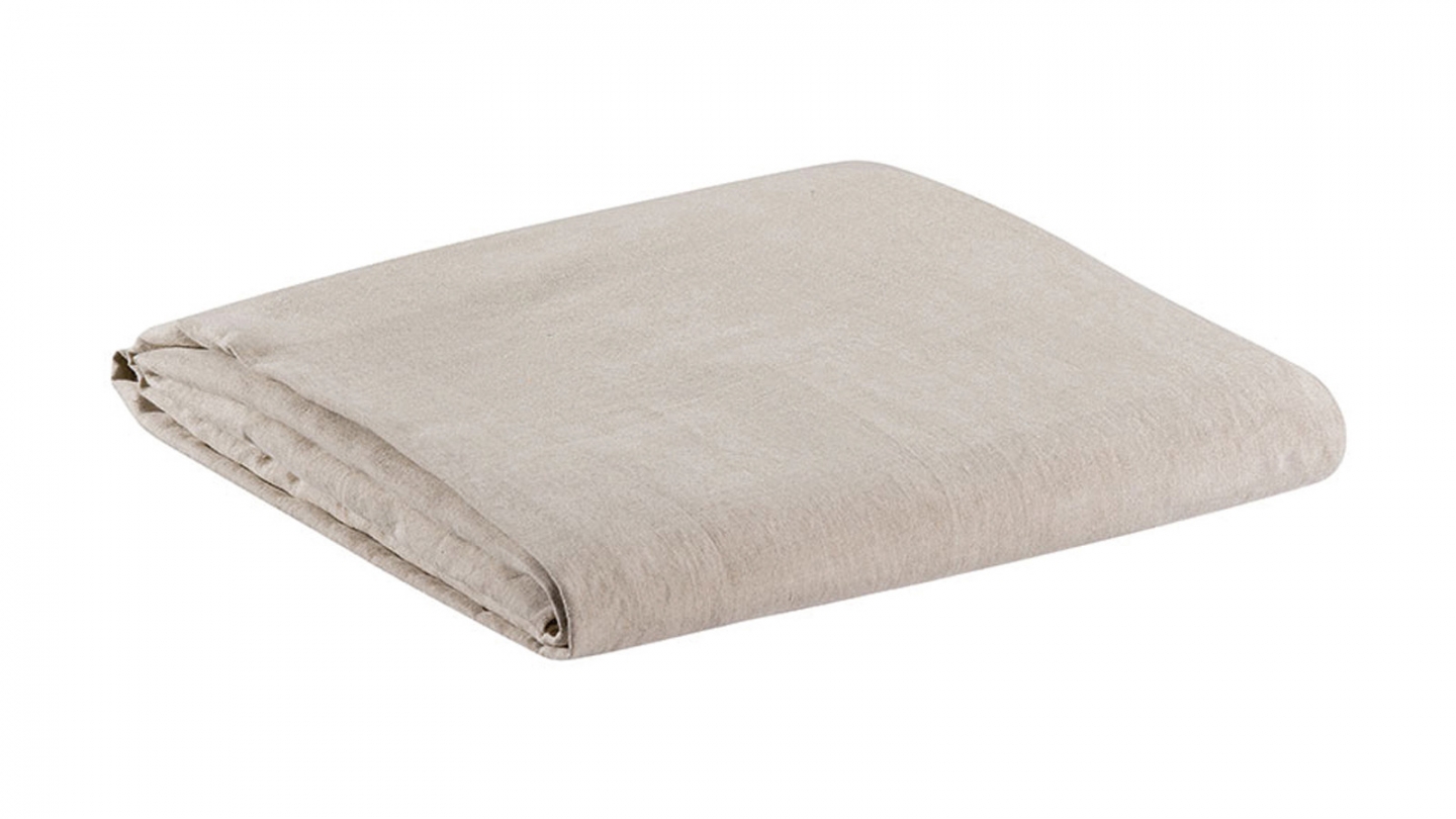 Drap housse en lin Naturel 140 x 190cm - Zeff