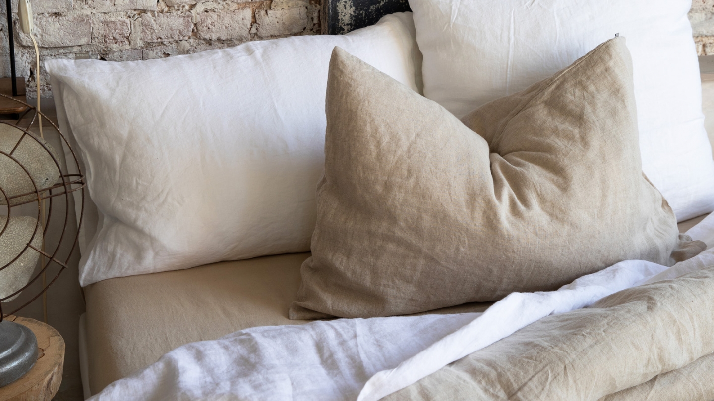 Housse de couette en lin Naturel 240 x 220 cm - Zeff