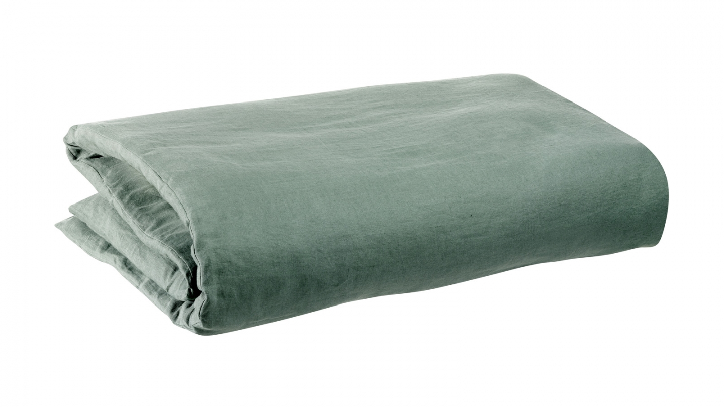 Housse de couette en lin Vert 240 x 220 cm - Zeff
