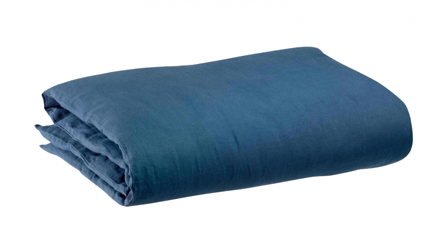 Housse de couette en lin Bleu 260 x 240 cm - Zeff Housse de couette en lin Bleu 260 x 240 cm - Zeff