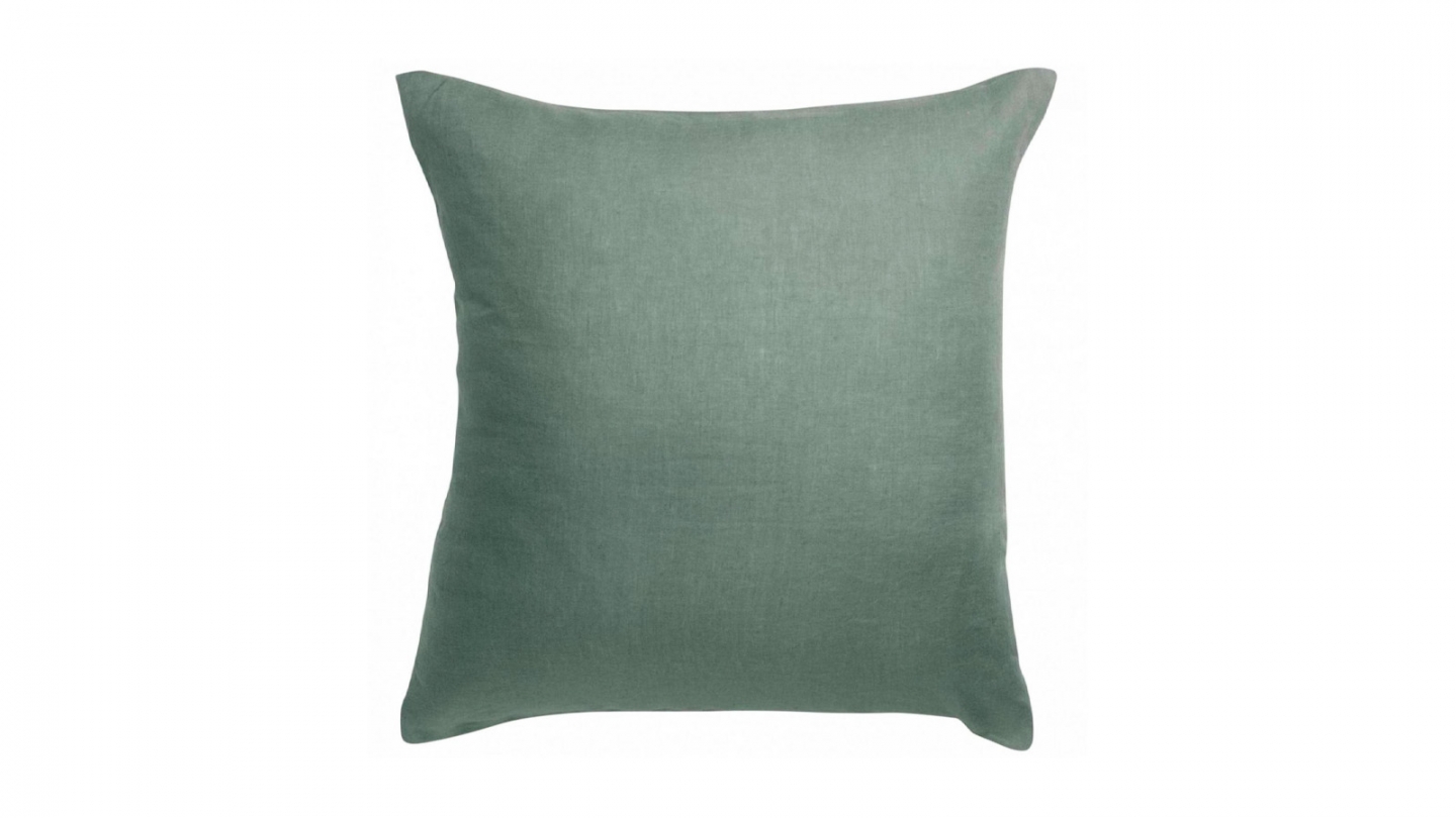 Lot de 2 Taies d'oreiller en lin Vert 65 x 65 cm - Zeff