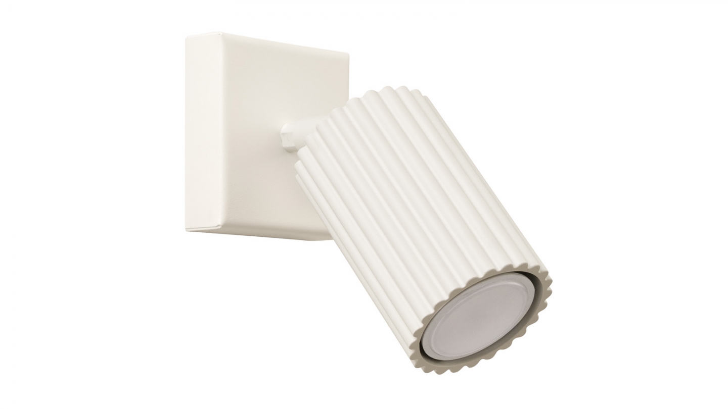 Applique en aluminium cannelé beige - Karbon