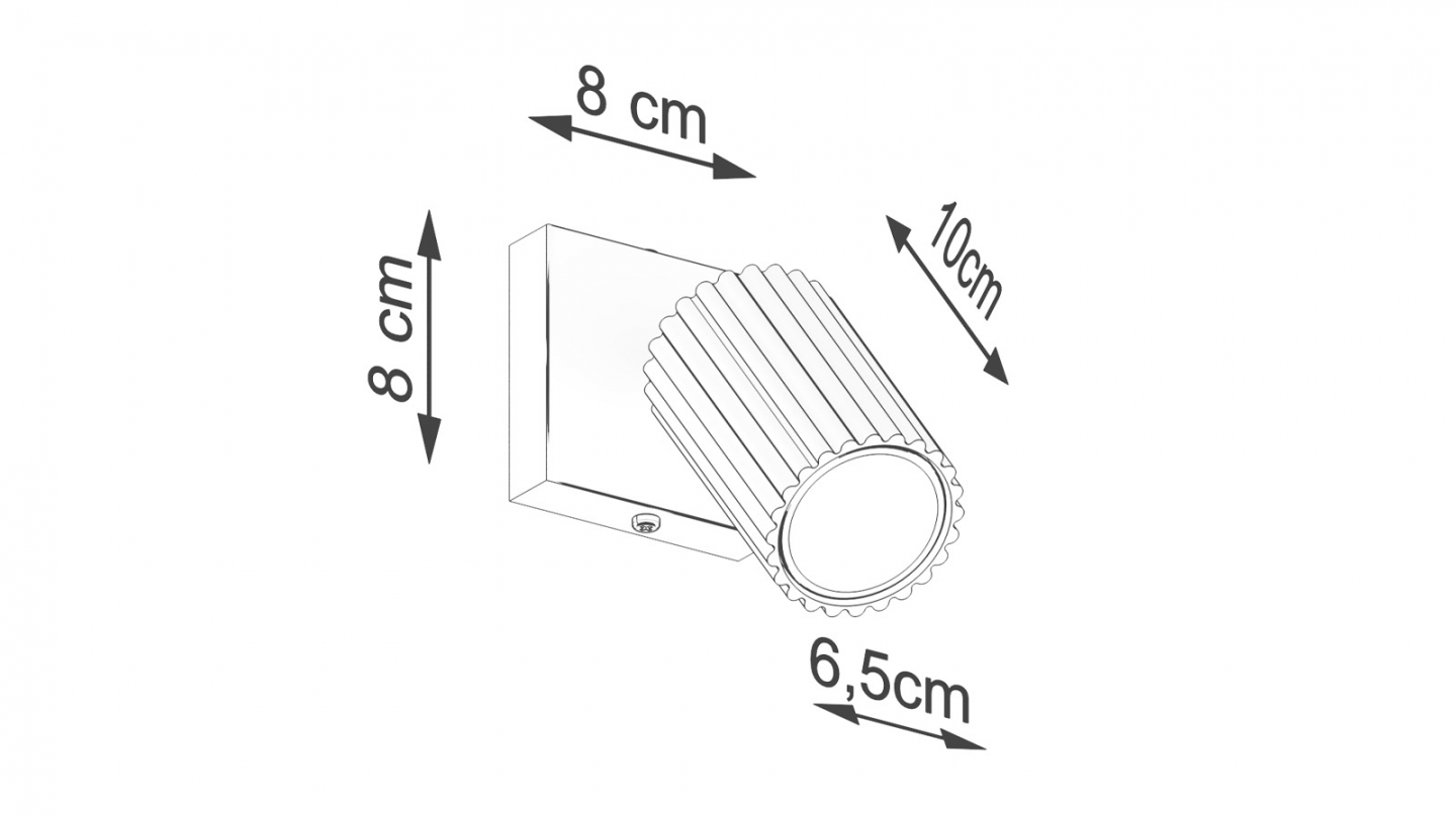 Applique en aluminium cannelé or - Karbon