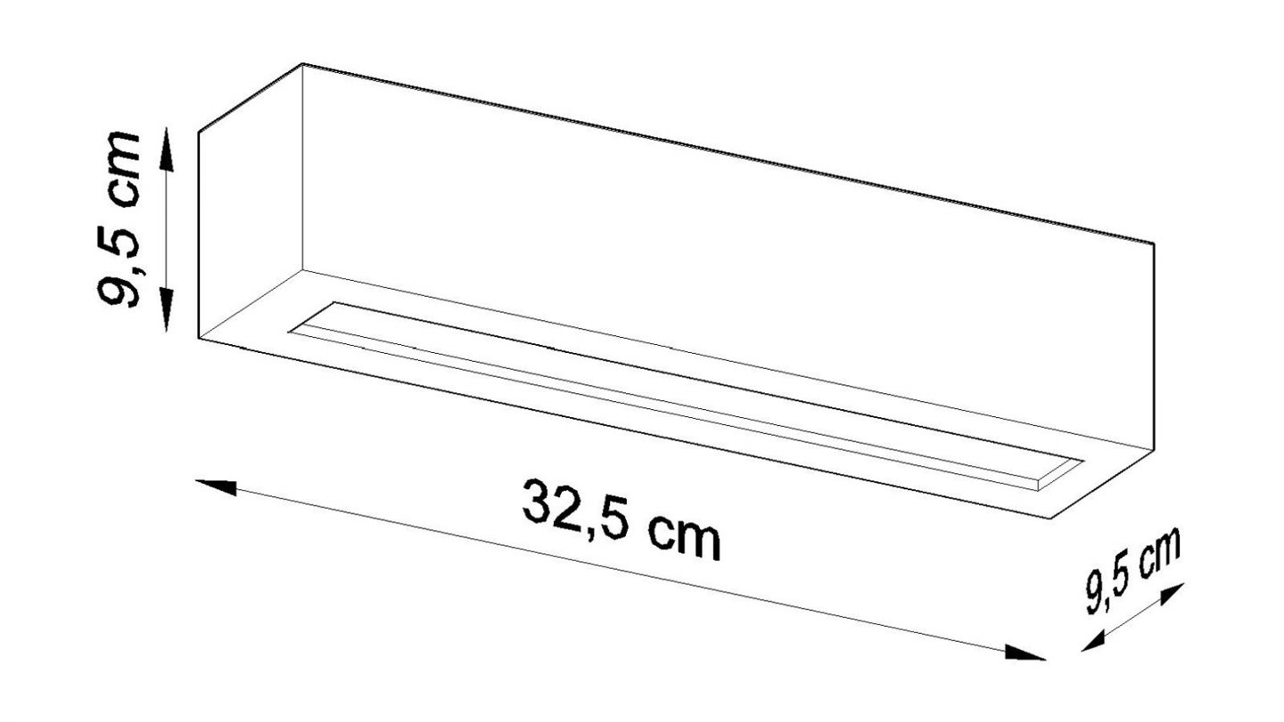 Applique en céramique blanche 32,5 cm - Vega Applique en céramique blanche 32,5 cm - Vega