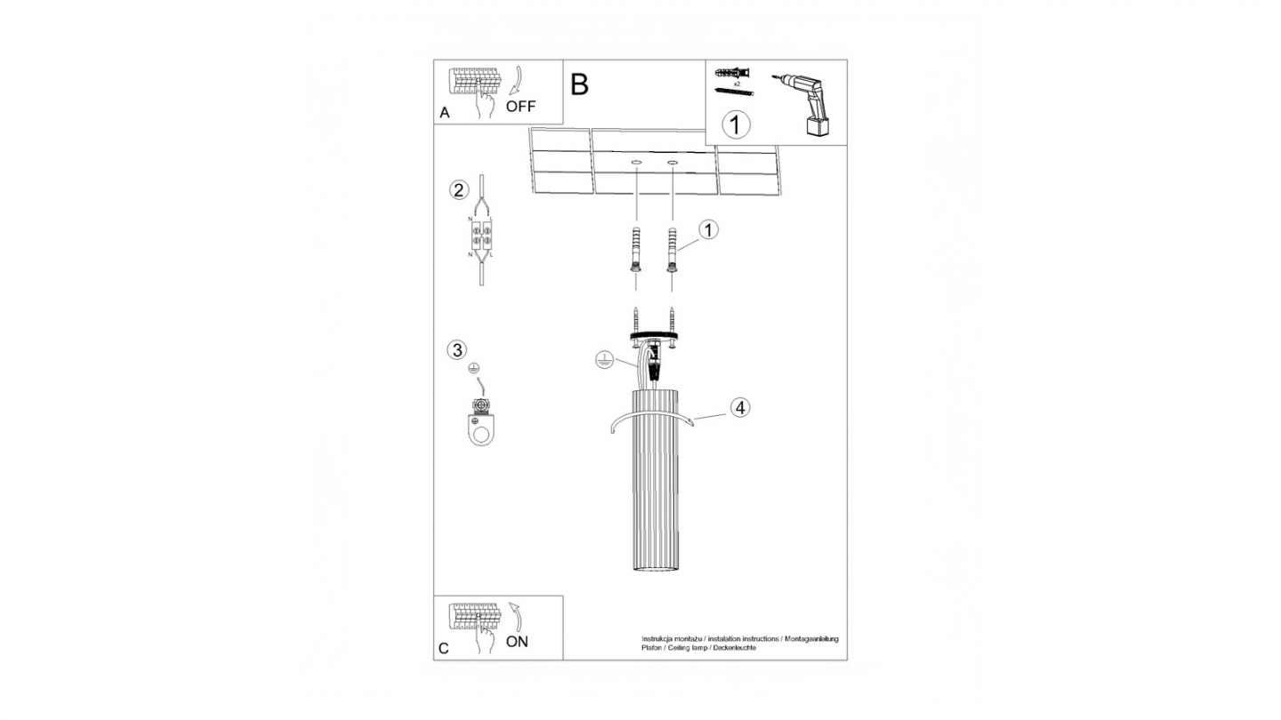 Plafonnier en aluminium cannelé 30 cm vert olive - Karbon Plafonnier en aluminium cannelé 30 cm vert olive - Karbon