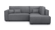 Canapé d'angle ouvert à droite convertible 3 places en velours côtelé gris anthracite - Emma