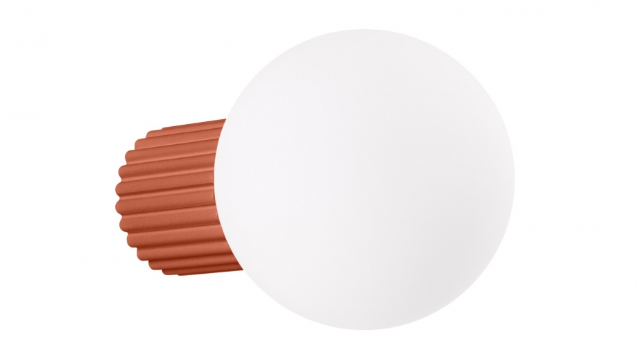 Applique en aluminium cannelé terracotta - Halo