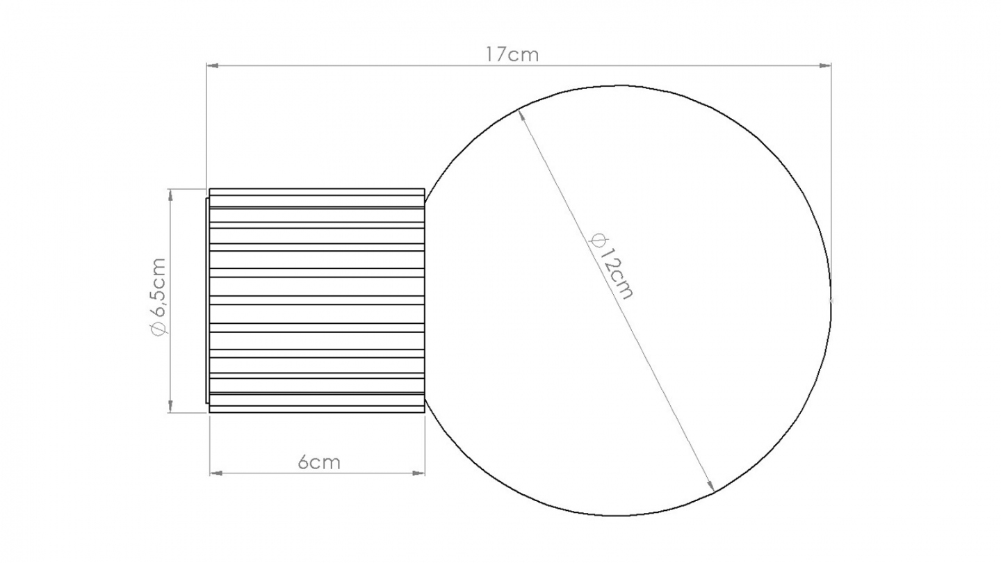 Applique en aluminium cannelé terracotta - Halo