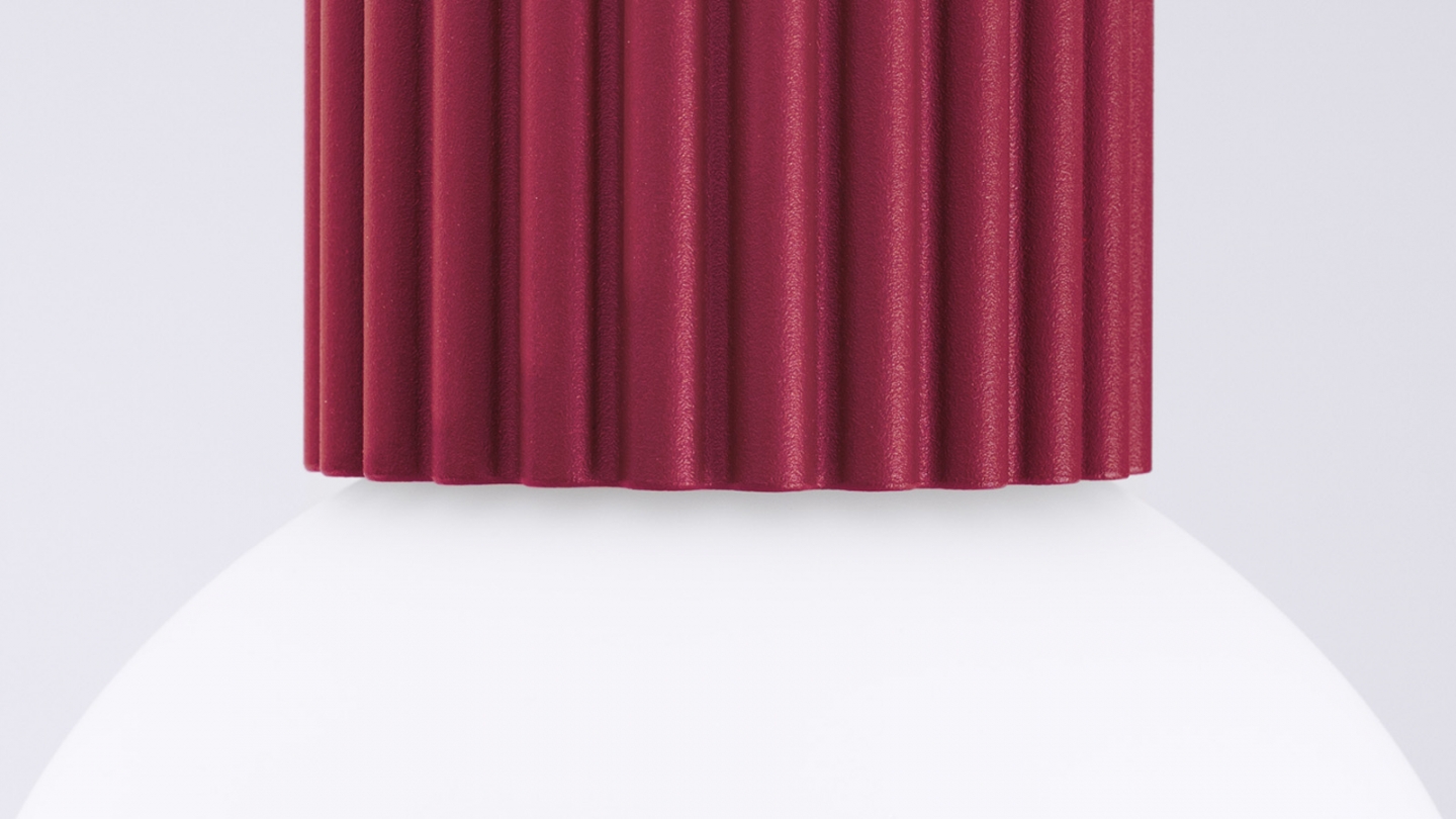 Plafonnier en aluminium cannelé Bordeaux - Halo