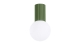 Plafonnier en aluminium cannelé vert olive - Halo