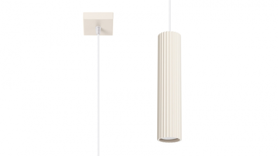 Suspension en aluminium cannelé beige - Karbon