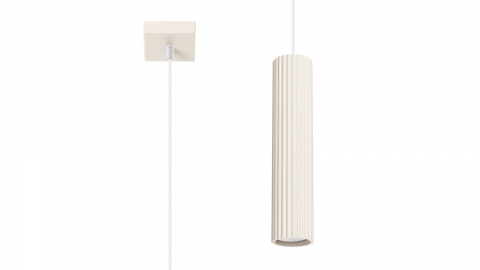 Suspension en aluminium cannelé beige - Karbon