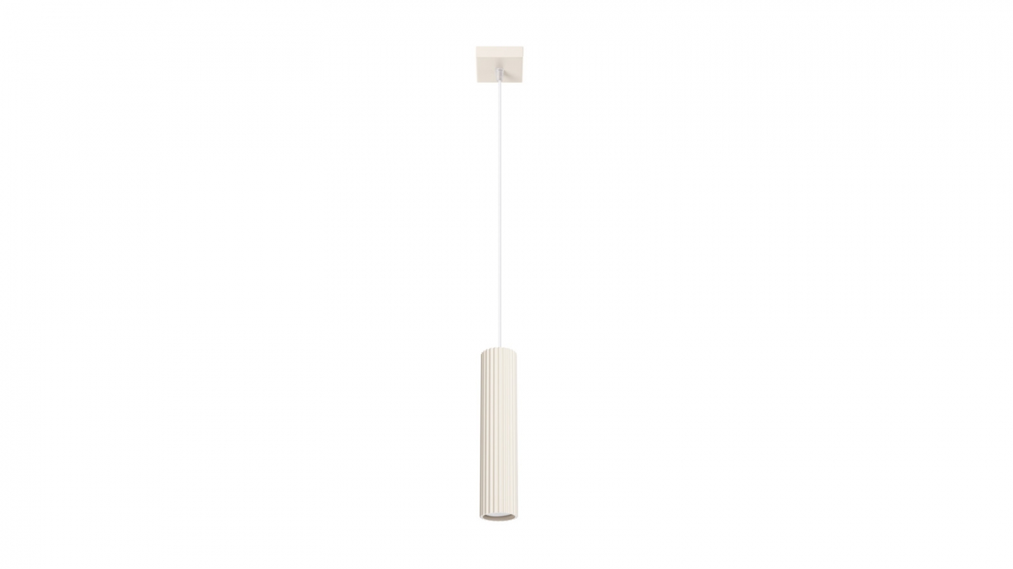 Suspension en aluminium cannelé beige - Karbon