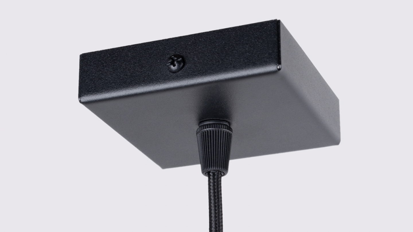 Suspension en aluminium cannelé noir - Karbon