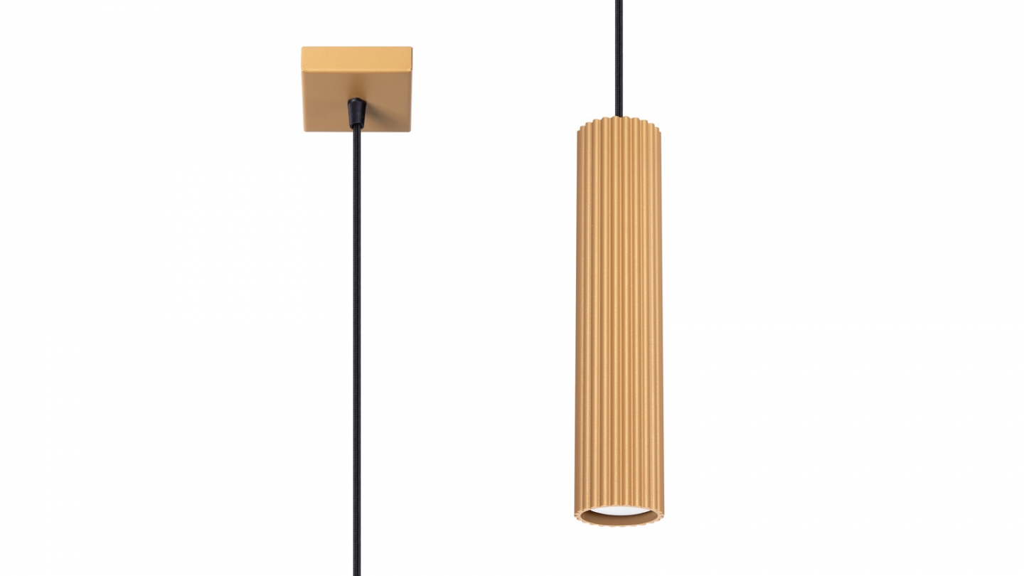 Suspension en aluminium cannelé or - Karbon