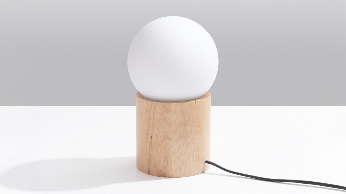 Lampe à poser en bois naturel - Boomo