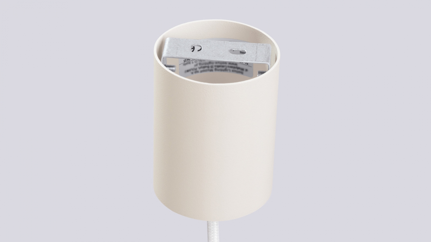 Suspension en aluminium cannelé beige - Halo