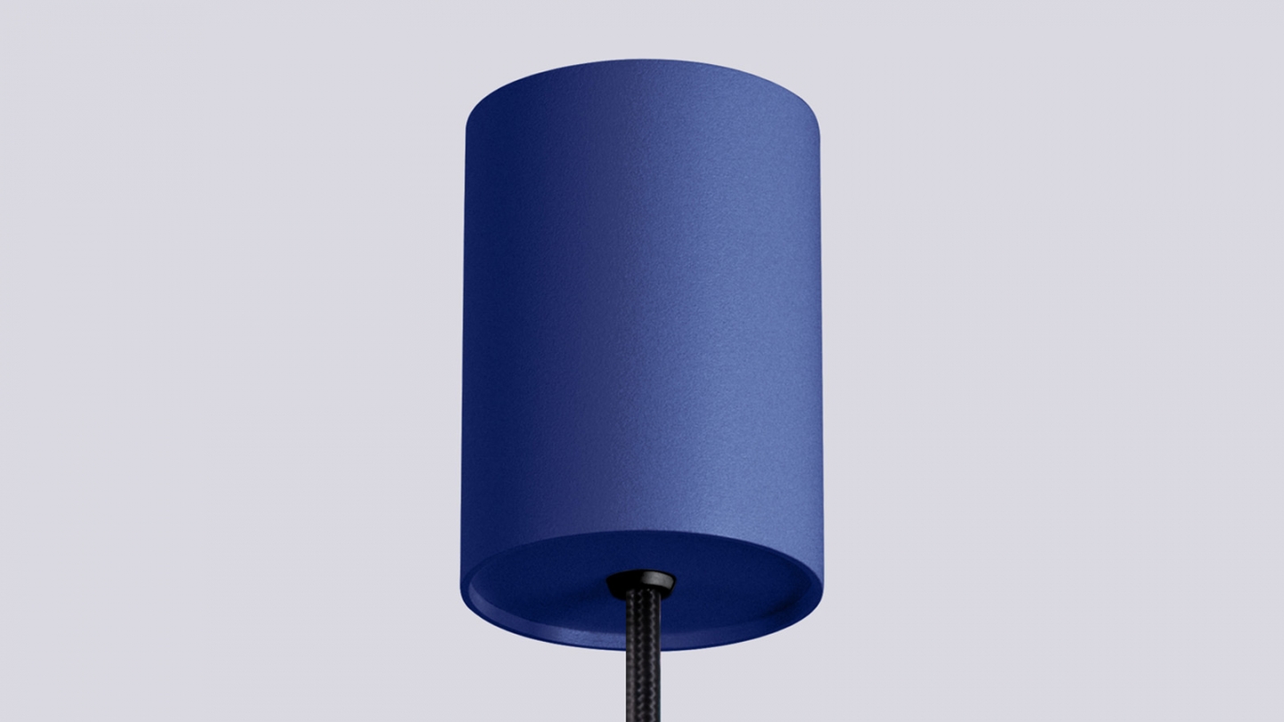 Suspension en aluminium cannelé bleu marine - Halo