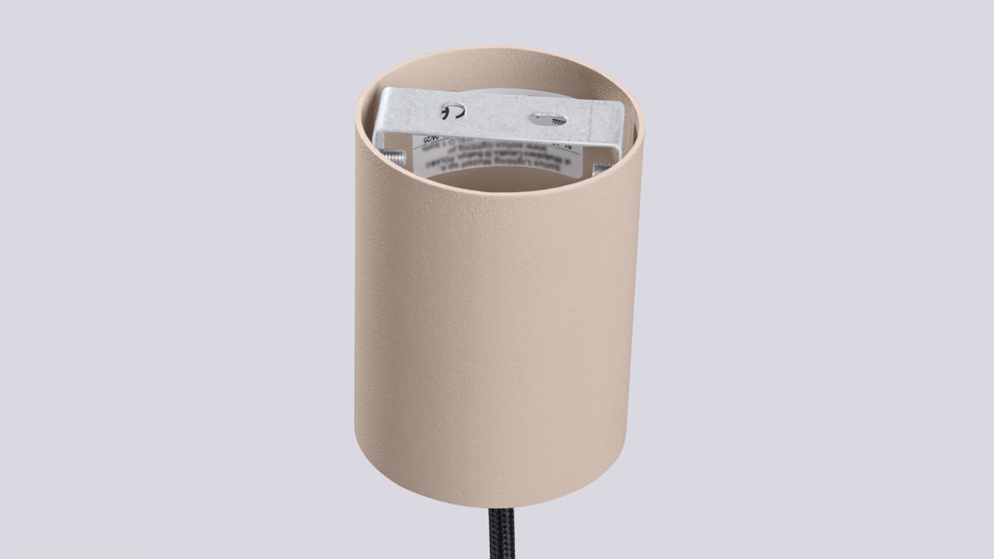 Suspension en aluminium cannelé taupe - Halo