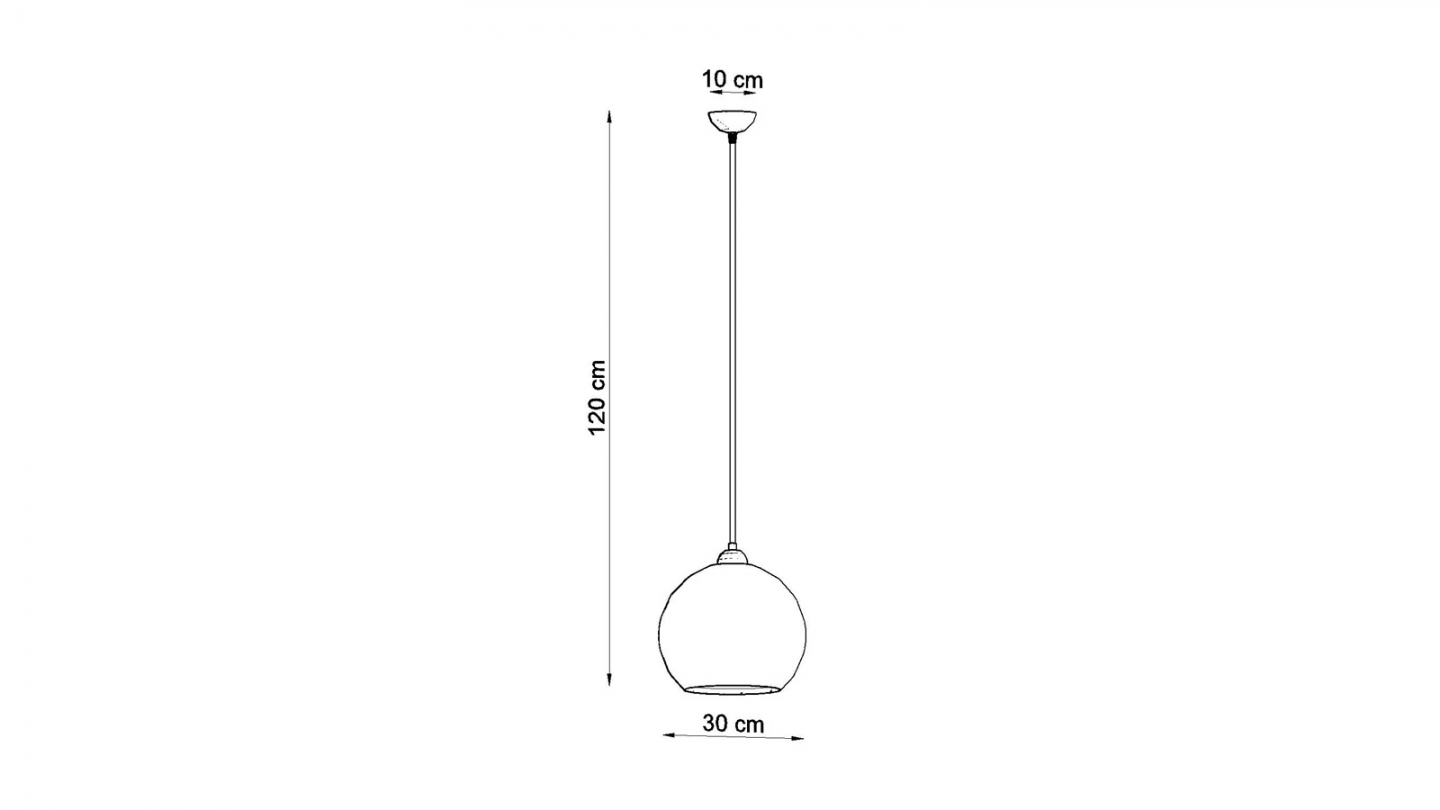 Suspension en verre transparent 30cm - Ball